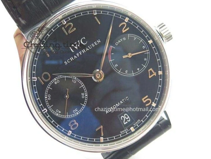 MIROTIME 0109 Portuguese Real PR IW500703 ZF 1:1 Best Edition On Black Leather Strap A Durable 7370